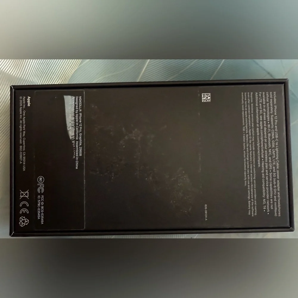 Empty iPhone 12 Pro box